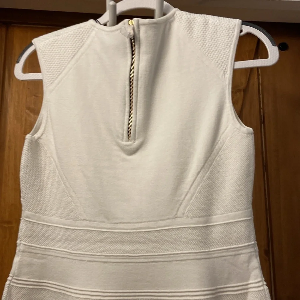 Milly Minis Girls Textured Swing Dress In White Size 14 NWT